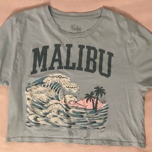 Blue Malibu Graphic Crop Top